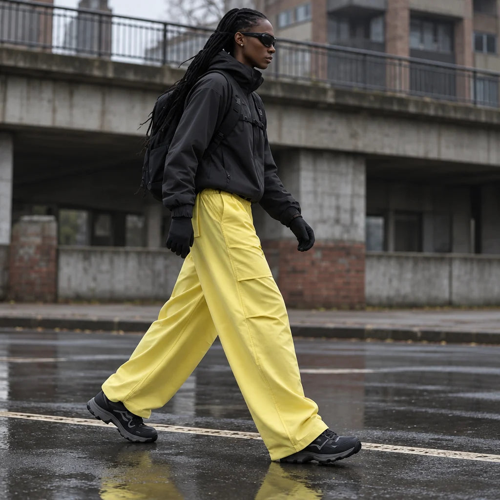 Weald - Unisex Water-Repellent & Quick-Dry Wide-Leg Hiking Trousers - Yellow