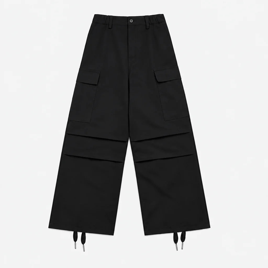 Bise - Unisex Quick-Dry Windproof & Wide-Leg Waterproof Trousers - Black