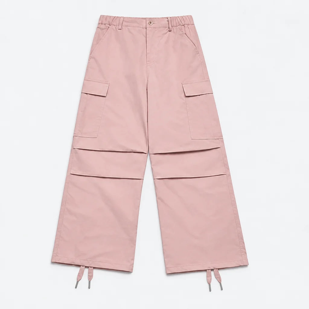Bise - Unisex Quick-Dry Windproof & Wide-Leg Waterproof Trousers - Pink