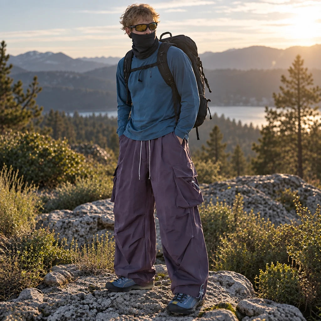 Ling - Unisex Water-Repellent & Quick-Dry UPF50+ Hiking Trousers - Deep Purple