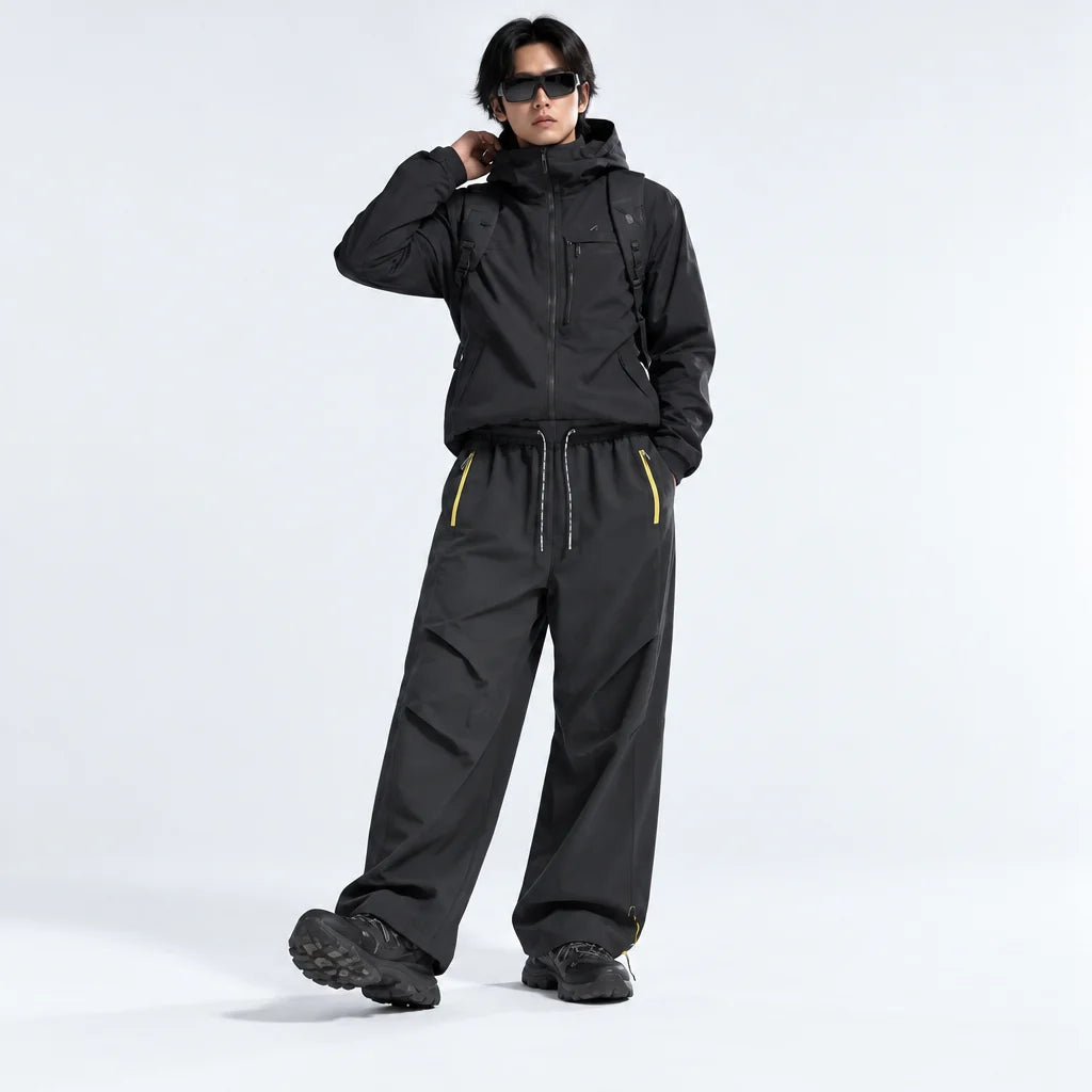 Smirr - Unisex Quick-Dry Windproof & Straight-Leg Waterproof Trousers - Dark Grey