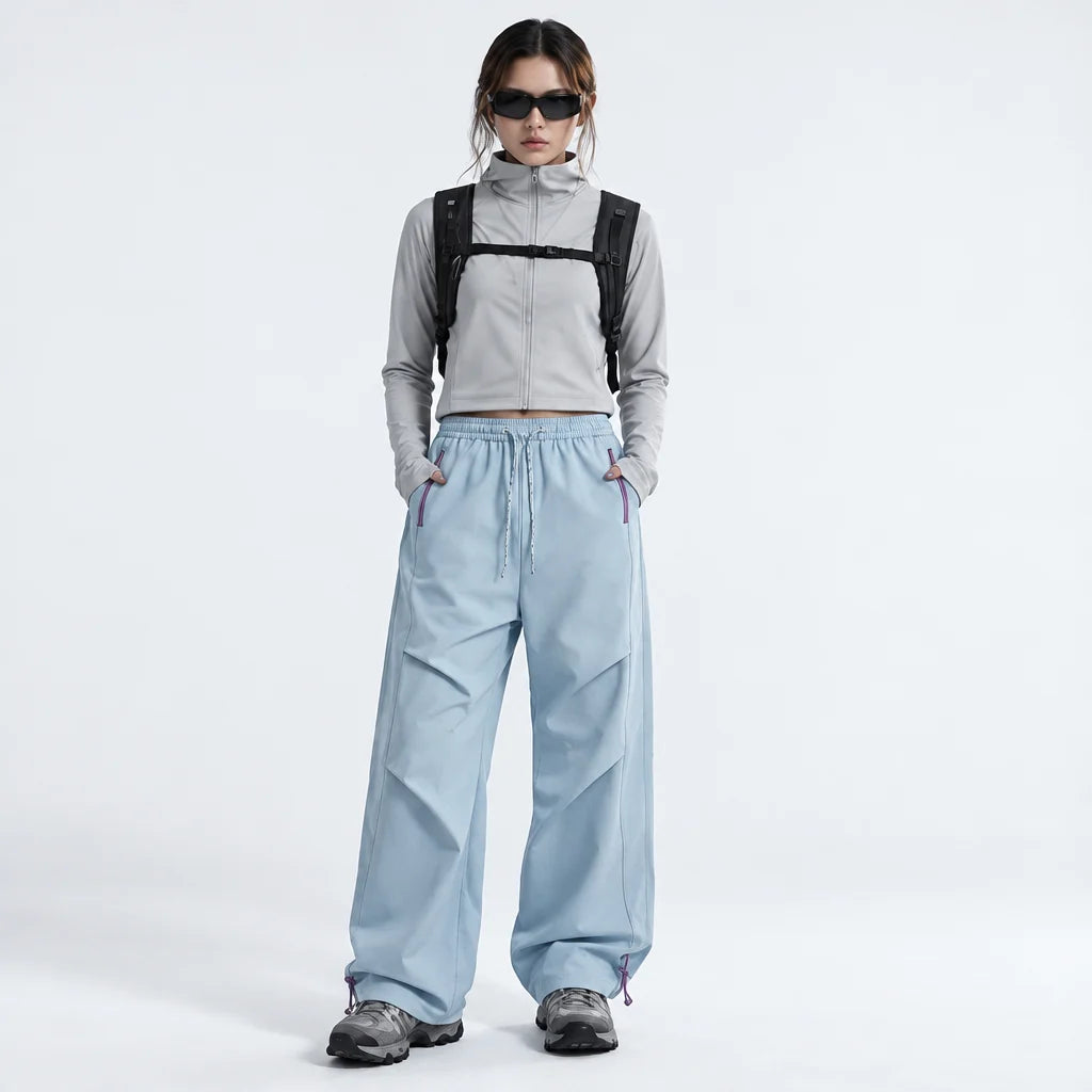 Smirr - Unisex Quick-Dry Windproof & Straight-Leg Waterproof Trousers - Light Blue