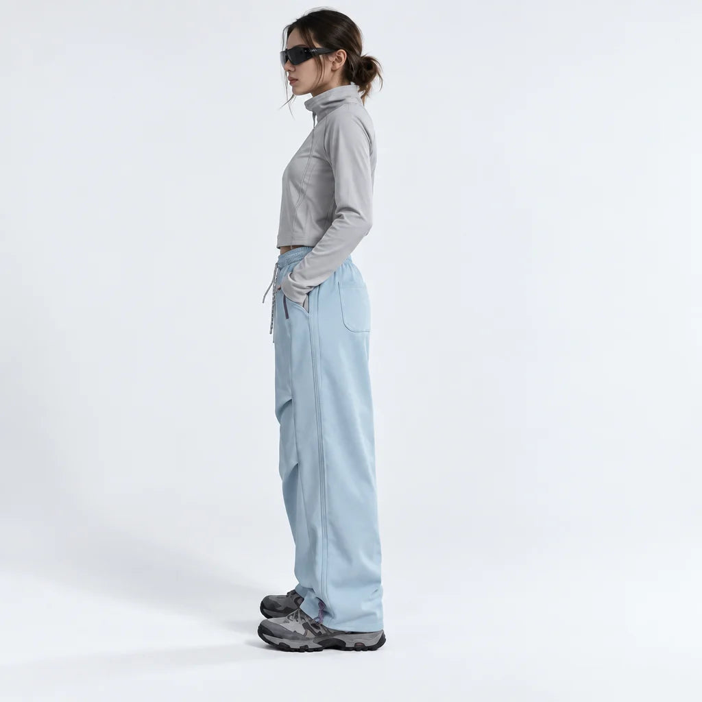 Smirr - Unisex Quick-Dry Windproof & Straight-Leg Waterproof Trousers - Light Blue