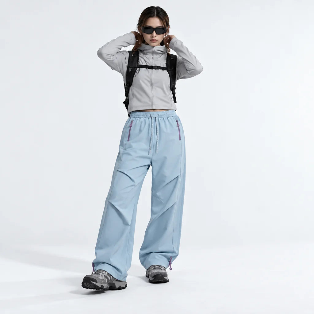 Smirr - Unisex Quick-Dry Windproof & Straight-Leg Waterproof Trousers - Light Blue