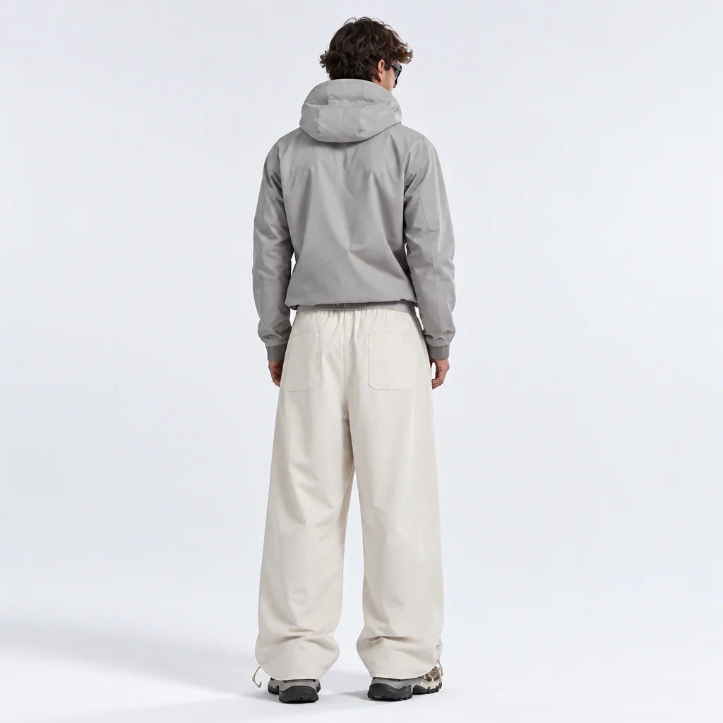 Smirr - Unisex Quick-Dry Windproof & Straight-Leg Waterproof Trousers - White