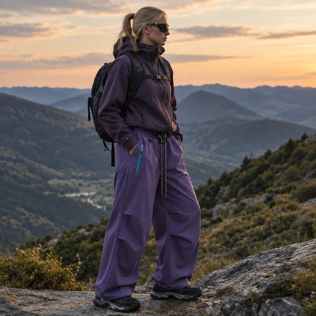 Heath - Unisex Water-Repellent & Quick-Dry Wrinkle-Free Hiking Trousers - Purple