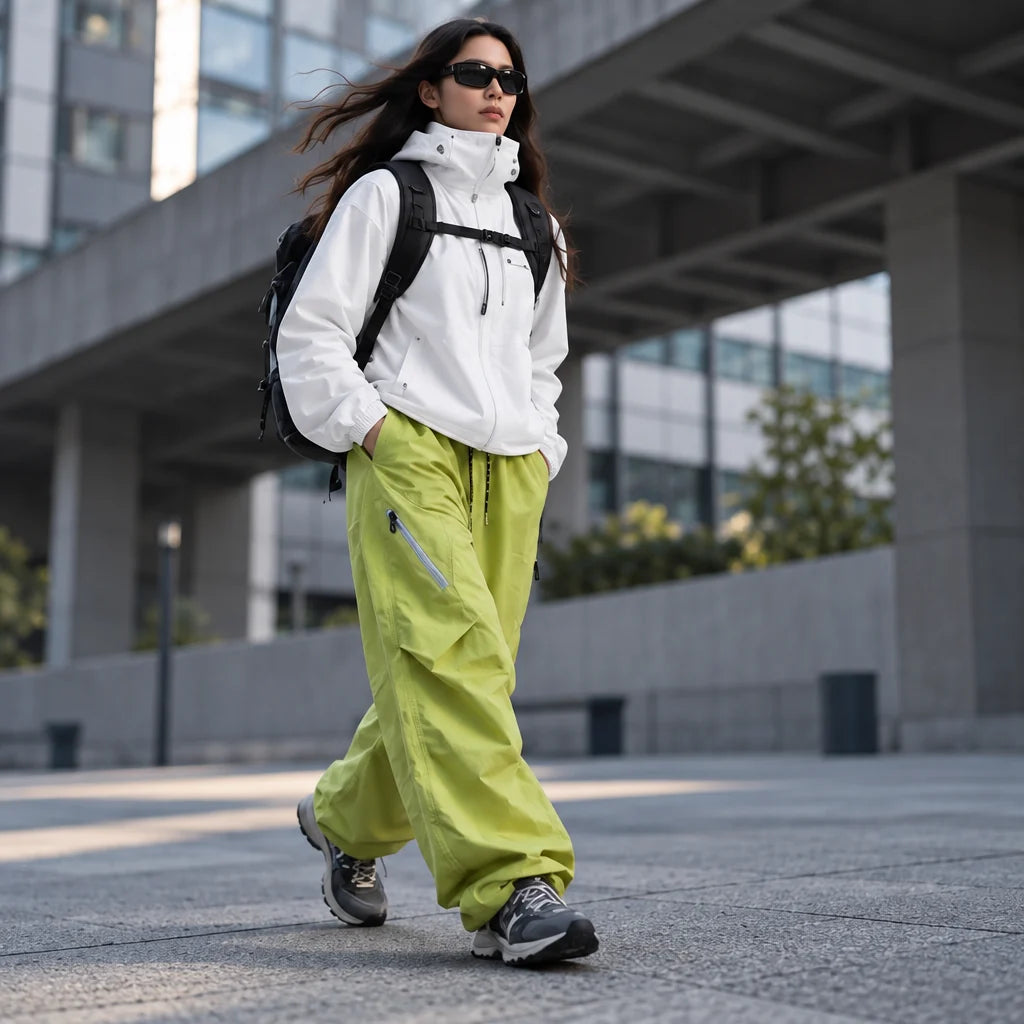 Blea - Unisex Water-Repellent & Quick-Dry Straight-Leg Hiking Trousers - Yellow Green