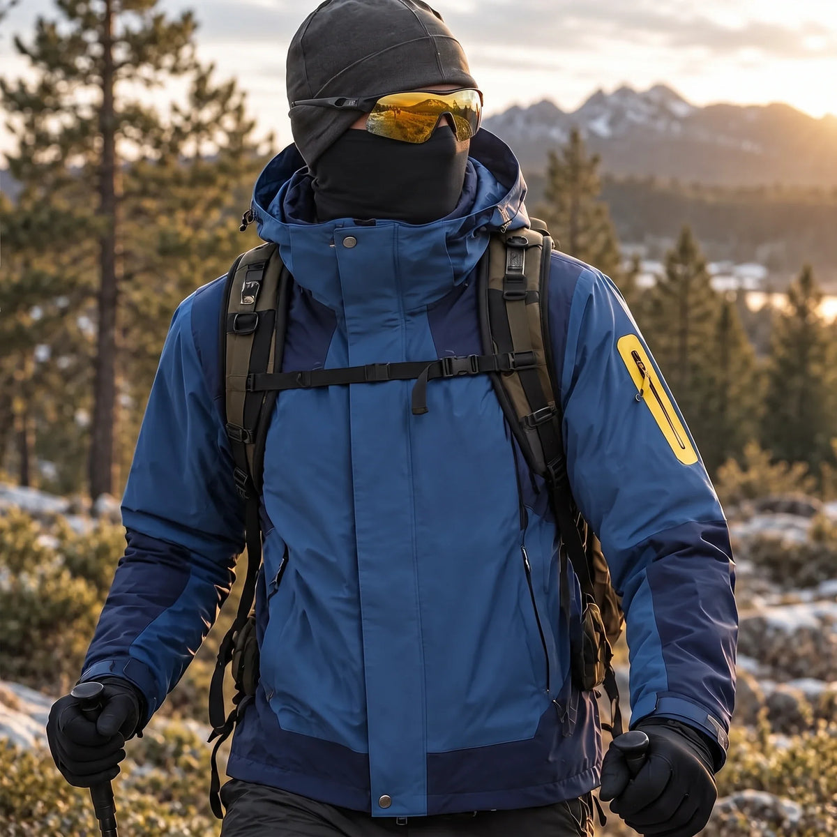 Haar - Mens Windproof Breathable & Laminated Waterproof Jacket - Blue