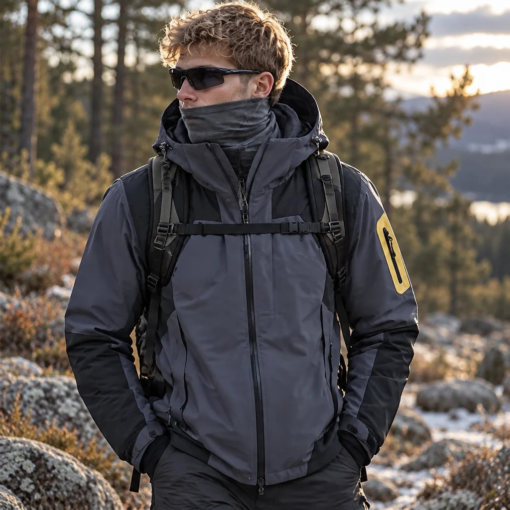 Haar - Mens Windproof Breathable & Laminated Waterproof Jacket - Grey