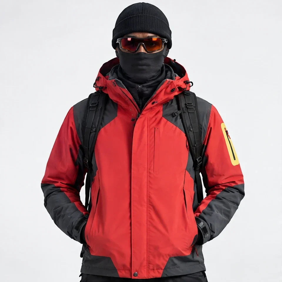 Haar - Mens Windproof Breathable & Laminated Waterproof Jacket - Red
