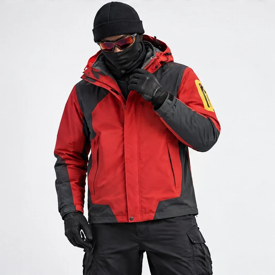 Haar - Mens Windproof Breathable & Laminated Waterproof Jacket - Red