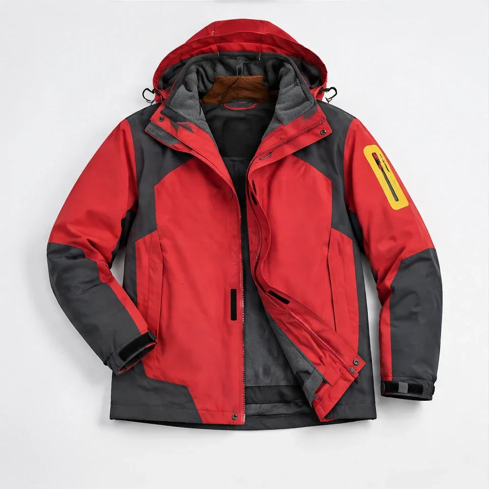 Haar - Mens Windproof Breathable & Laminated Waterproof Jacket - Red