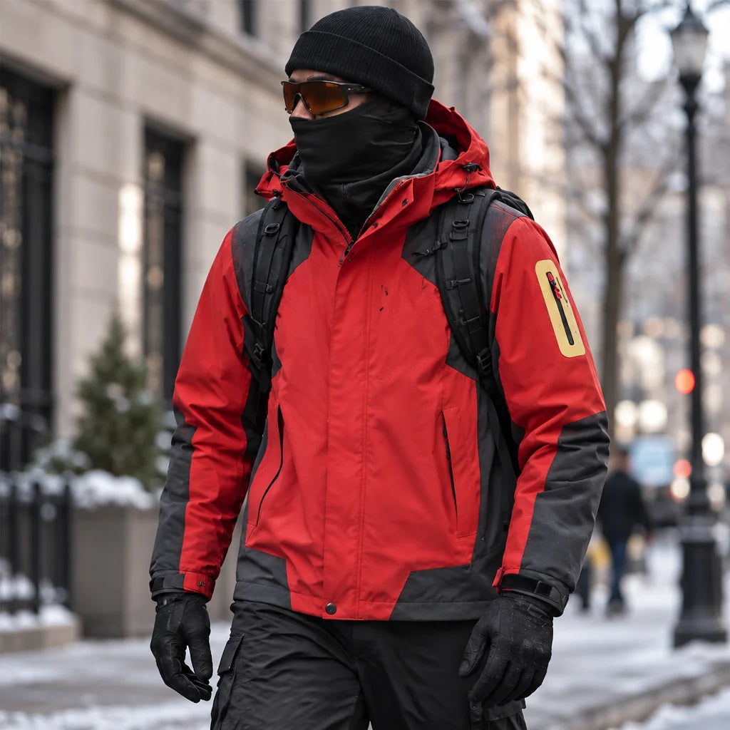 Haar - Mens Windproof Breathable & Laminated Waterproof Jacket - Red