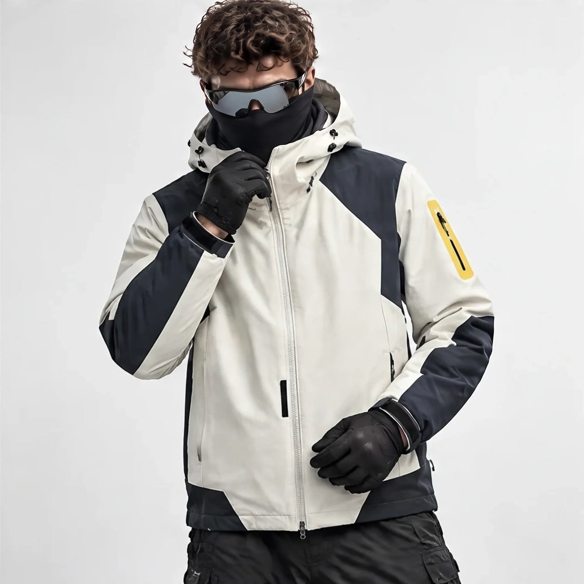 Haar - Mens Windproof Breathable & Laminated Waterproof Jacket - White