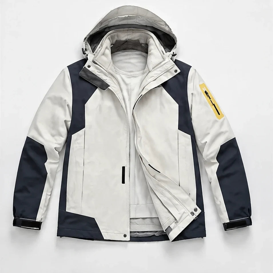 Haar - Mens Windproof Breathable & Laminated Waterproof Jacket - White