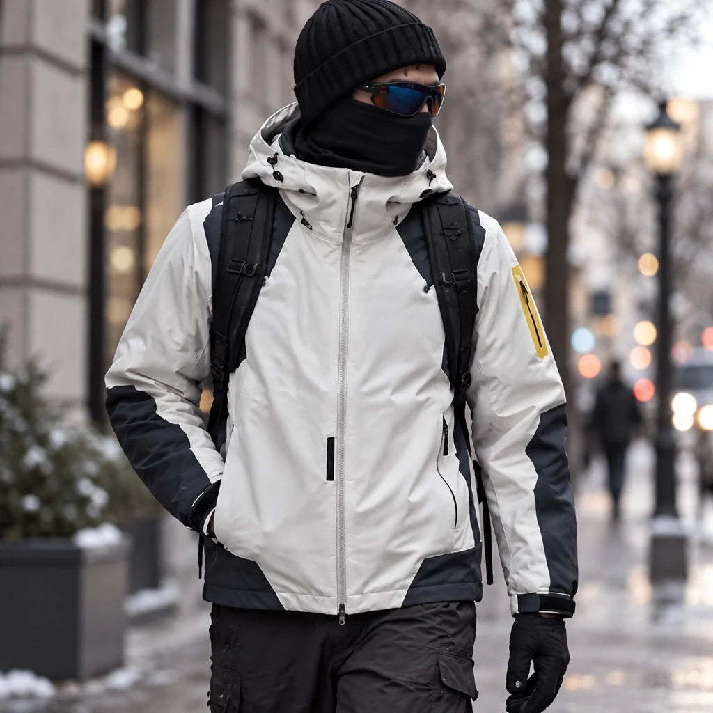 Haar - Mens Windproof Breathable & Laminated Waterproof Jacket - White