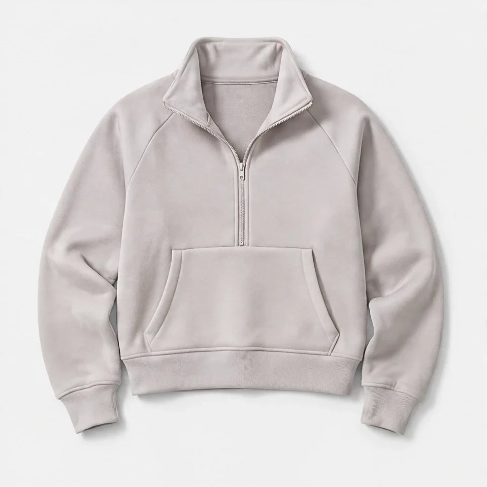 Muir - Womens Quick-Dry Thermal Stand-Collar Fleece Jacket - Beige