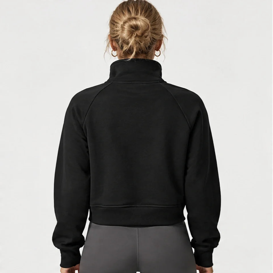 Muir - Womens Quick-Dry Thermal Stand-Collar Fleece Jacket - Black