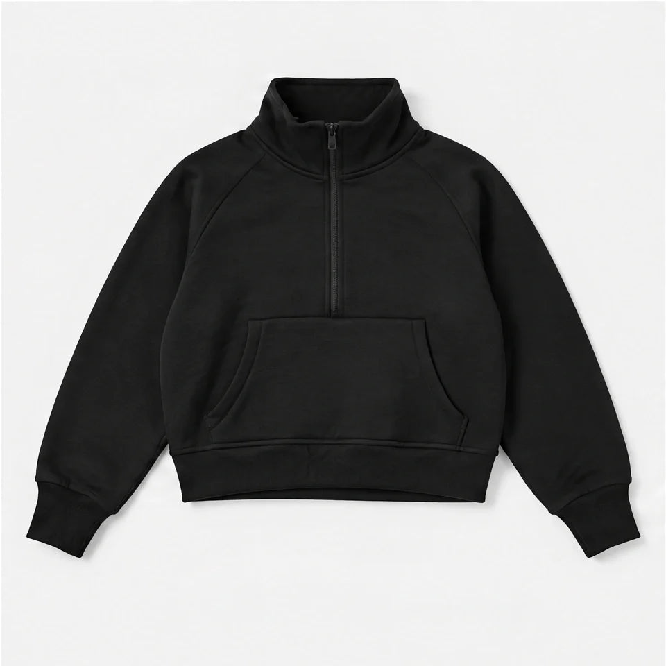 Muir - Womens Quick-Dry Thermal Stand-Collar Fleece Jacket - Black