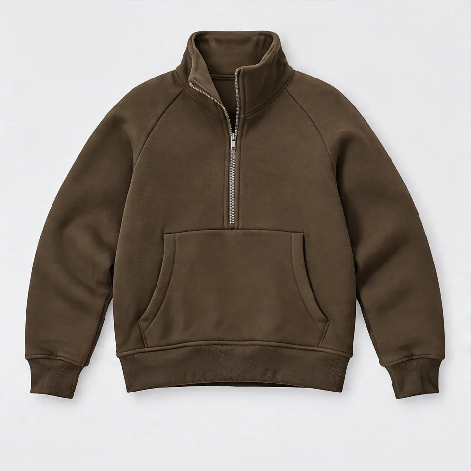 Muir - Womens Quick-Dry Thermal Stand-Collar Fleece Jacket - Brown
