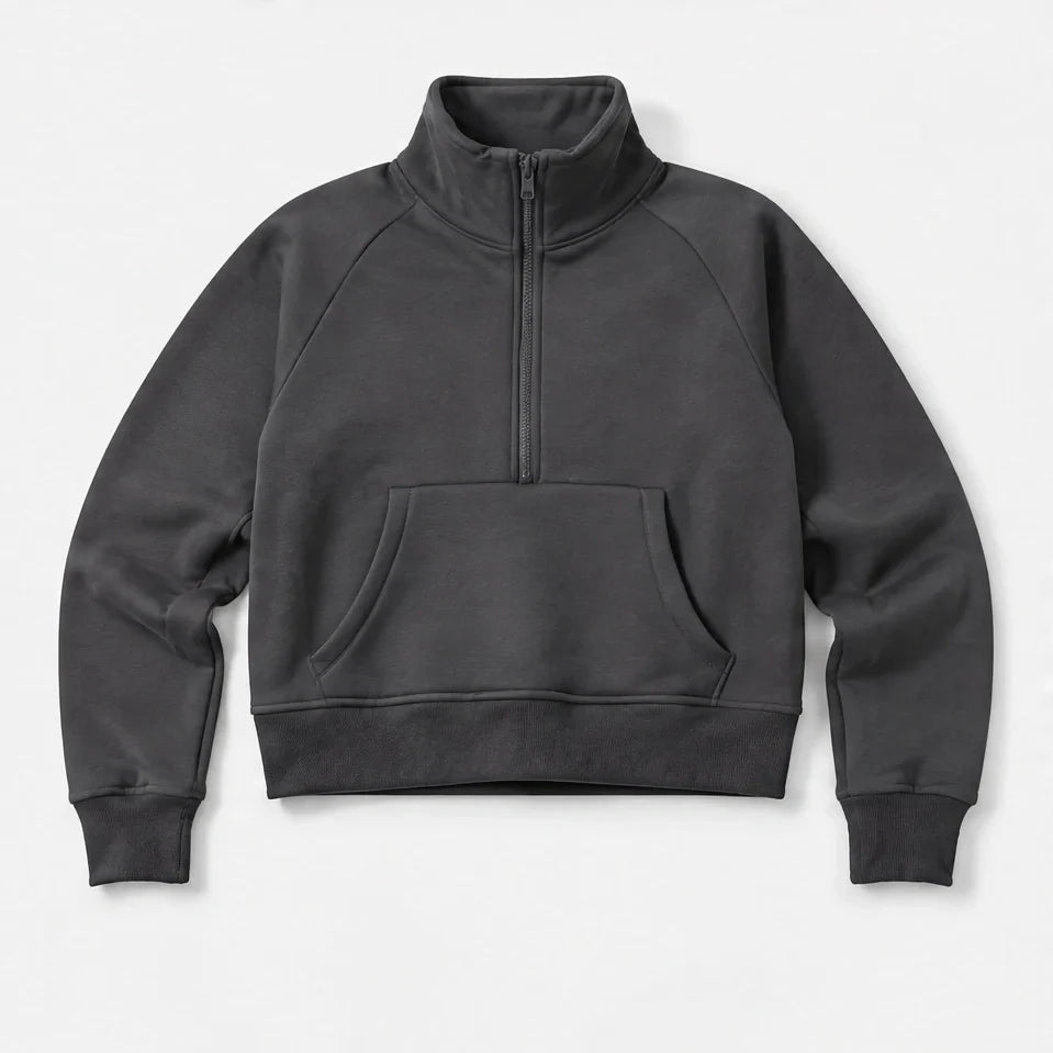 Muir - Womens Quick-Dry Thermal Stand-Collar Fleece Jacket - Warm Grey