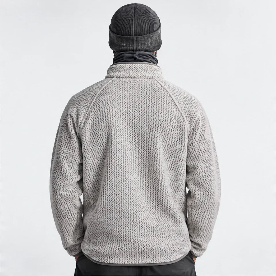 Cwm - Mens Quick-Dry Thermal Half-Zip Fleece Jacket - Apricot