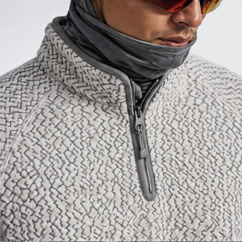 Cwm - Mens Quick-Dry Thermal Half-Zip Fleece Jacket - Apricot