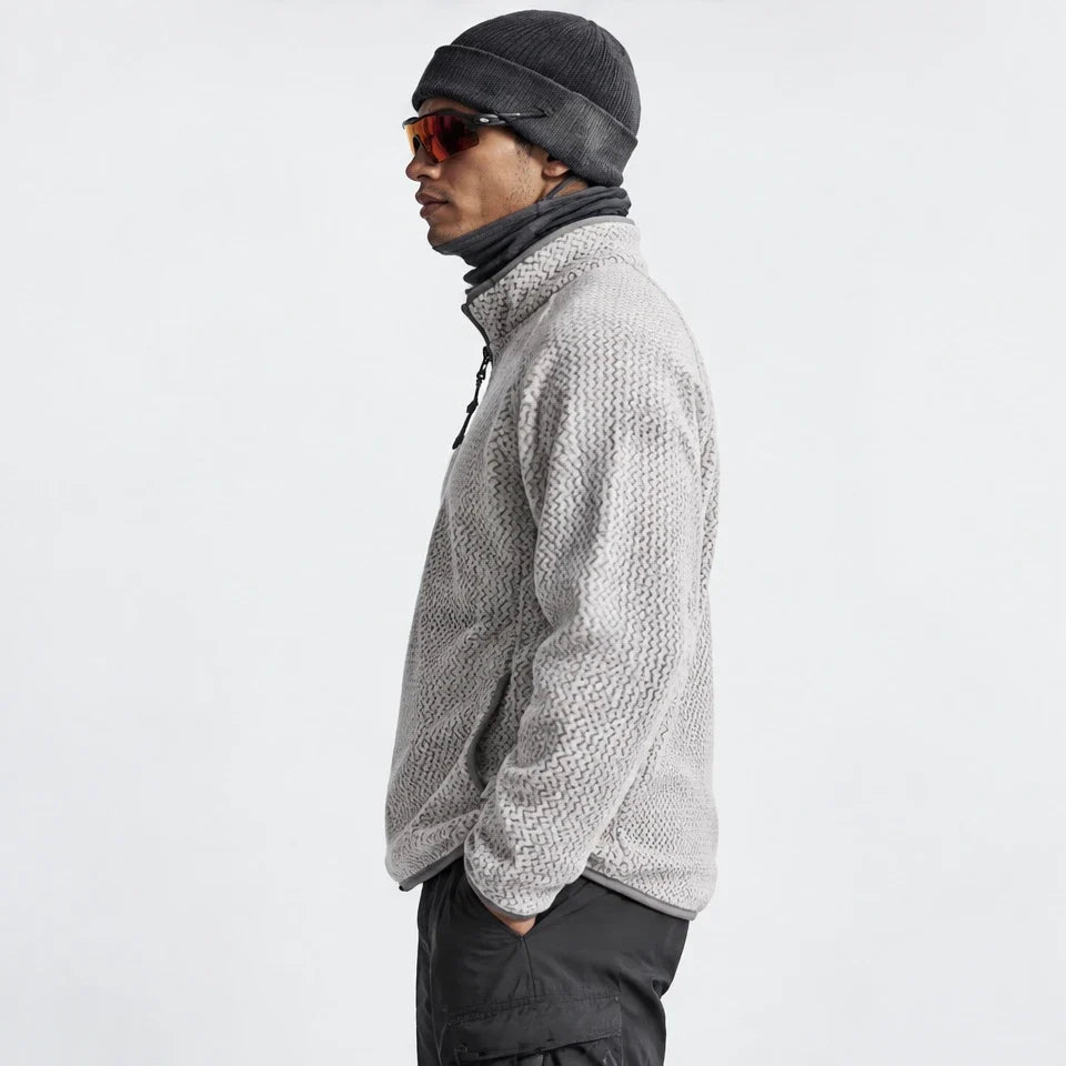 Cwm - Mens Quick-Dry Thermal Half-Zip Fleece Jacket - Apricot