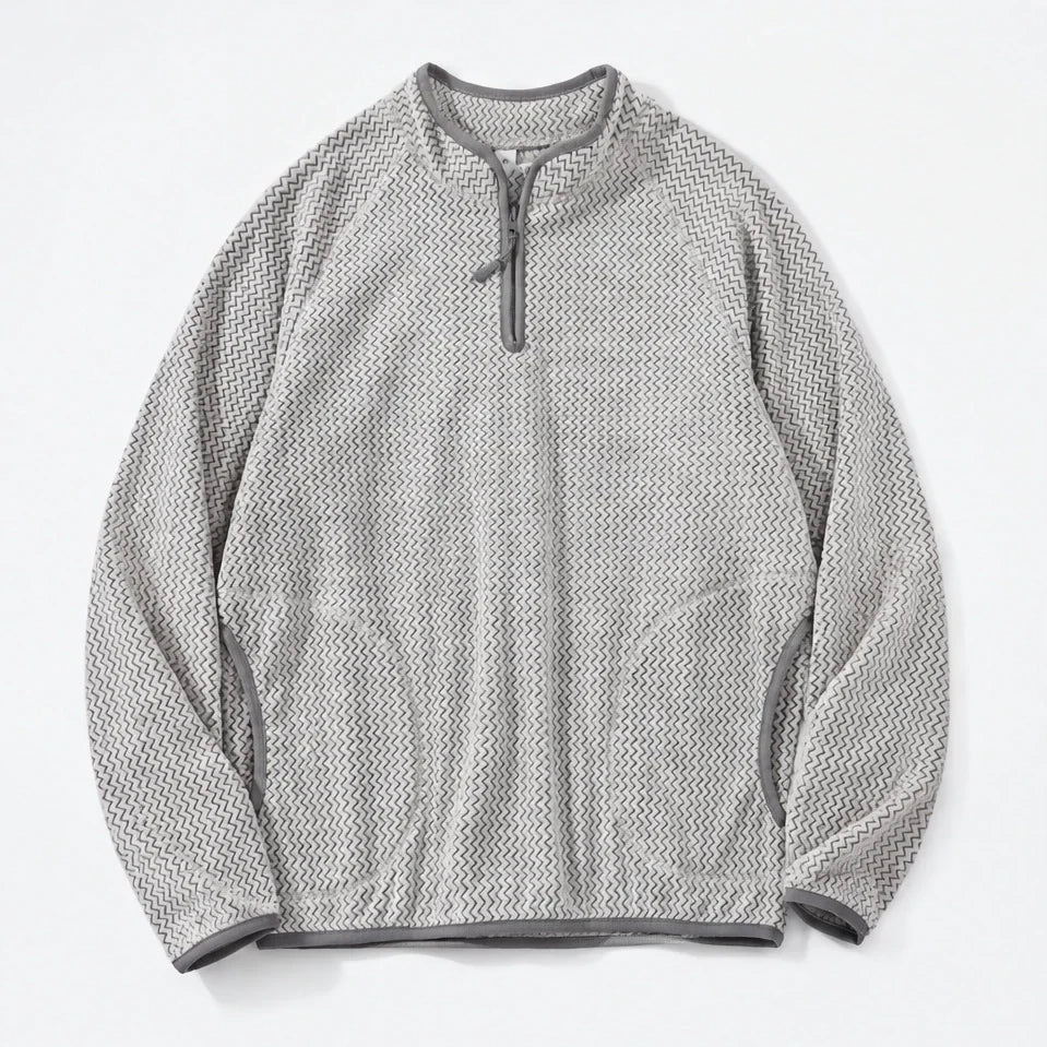 Cwm - Mens Quick-Dry Thermal Half-Zip Fleece Jacket - Apricot