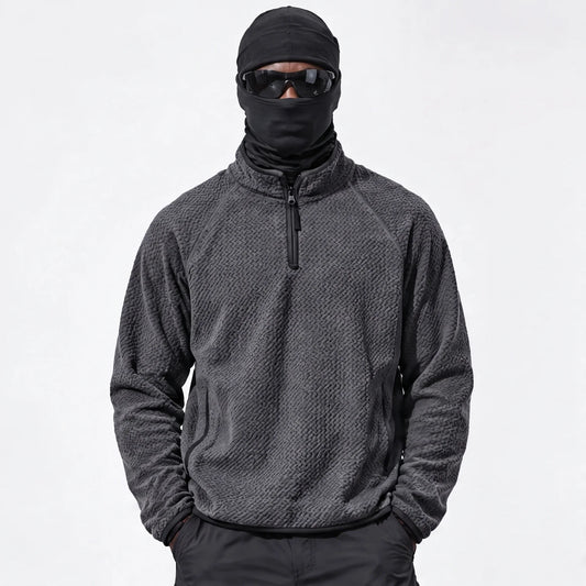 Cwm - Mens Quick-Dry Thermal Half-Zip Fleece Jacket - Grey