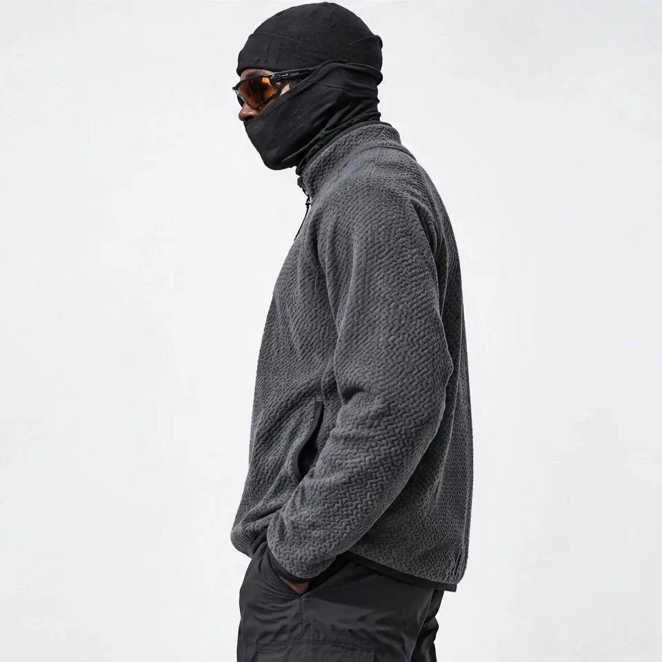 Cwm - Mens Quick-Dry Thermal Half-Zip Fleece Jacket - Grey