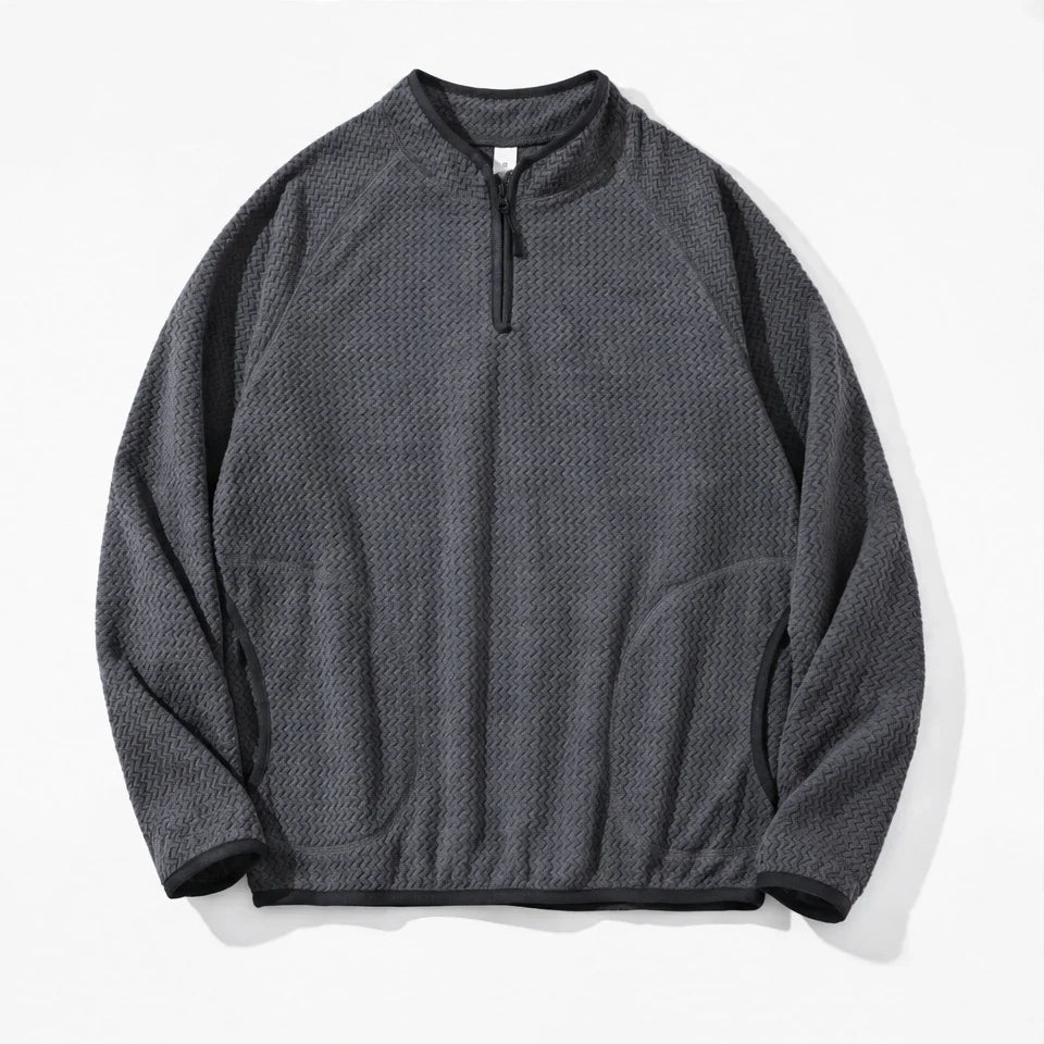 Cwm - Mens Quick-Dry Thermal Half-Zip Fleece Jacket - Grey