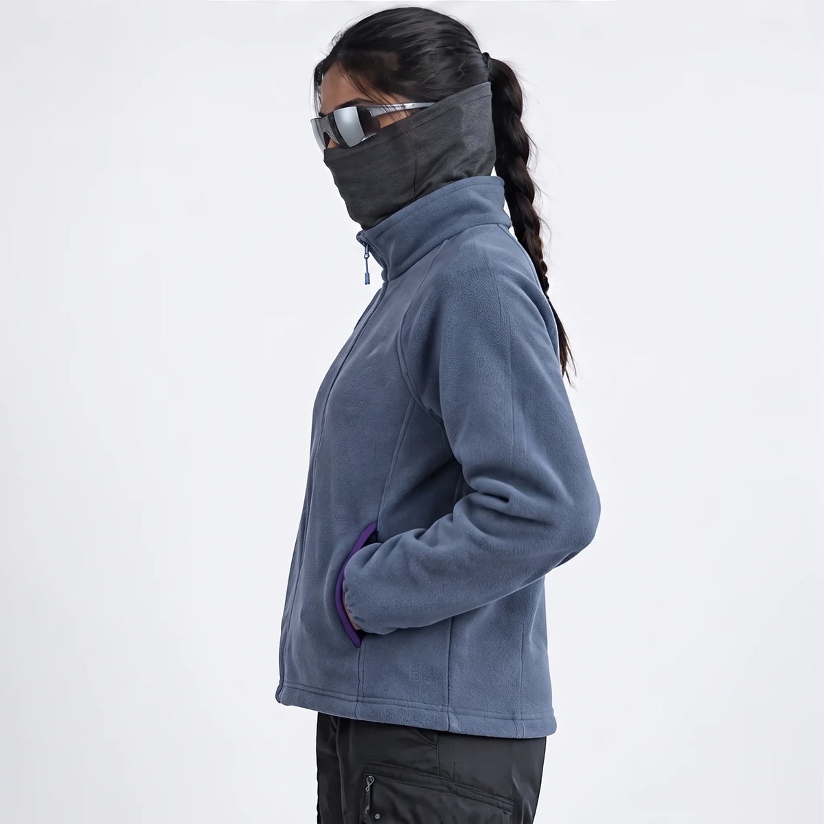 Linn - Unisex Quick-Dry Thermal Stand-Collar Fleece Jacket - Blue