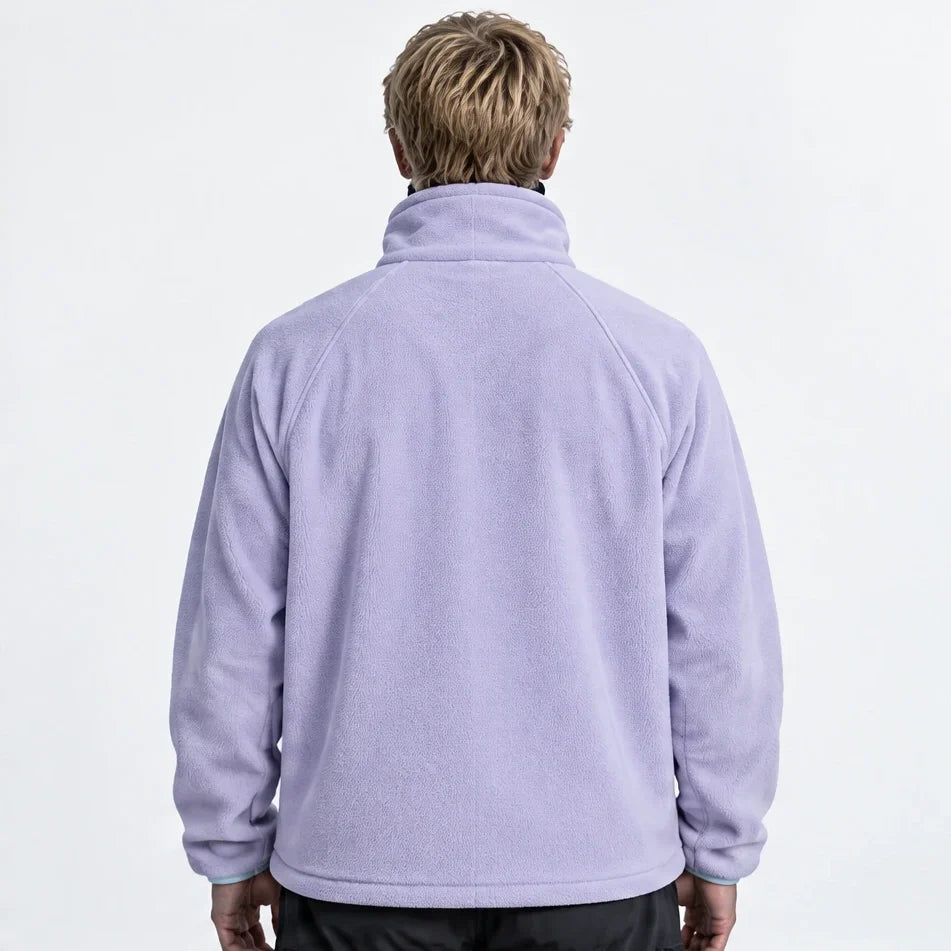 Linn - Unisex Quick-Dry Thermal Stand-Collar Fleece Jacket - Light purple