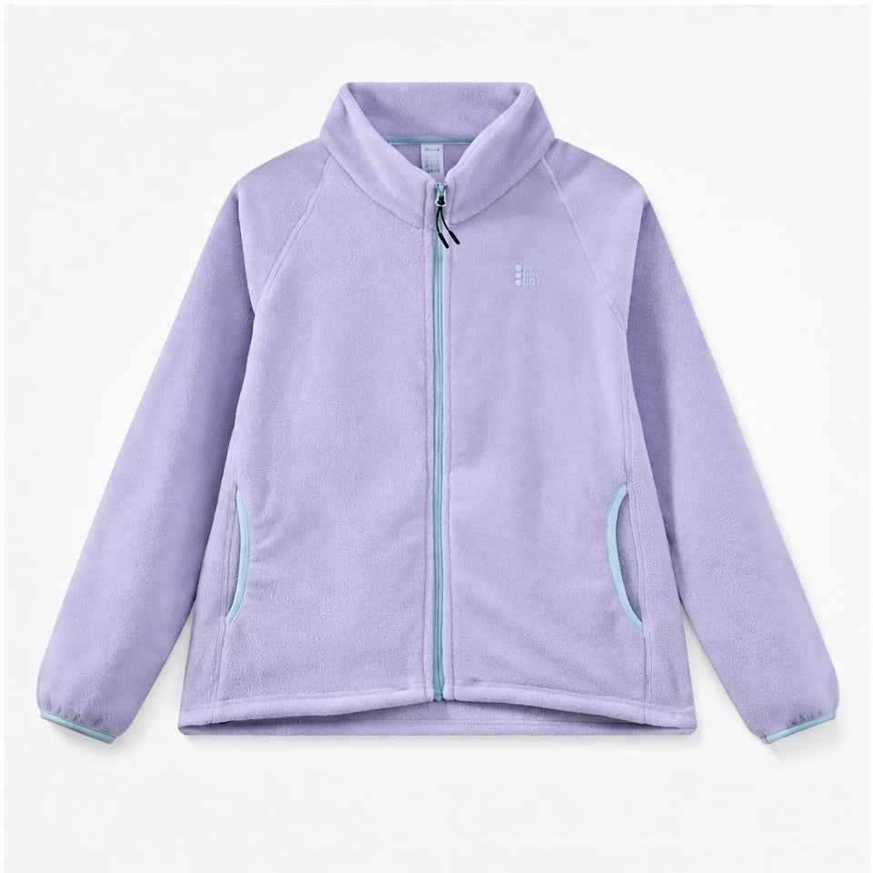 Linn - Unisex Quick-Dry Thermal Stand-Collar Fleece Jacket - Light purple
