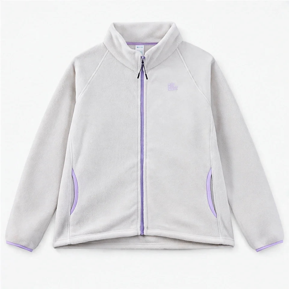 Linn - Unisex Quick-Dry Thermal Stand-Collar Fleece Jacket - Off-white