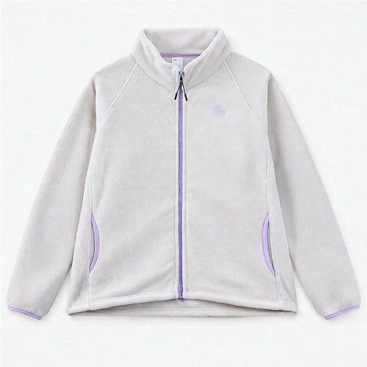 Linn - Unisex Quick-Dry Thermal Stand-Collar Fleece Jacket - Off-white
