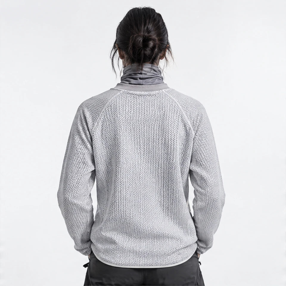 Scaur - Unisex Quick-Dry Thermal Pullover Fleece Jacket - Light Grey