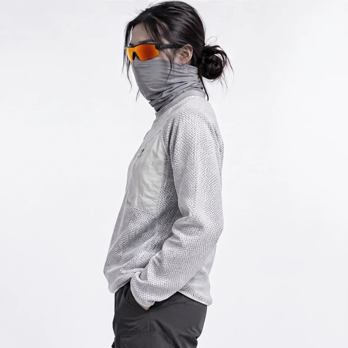 Scaur - Unisex Quick-Dry Thermal Pullover Fleece Jacket - Light Grey