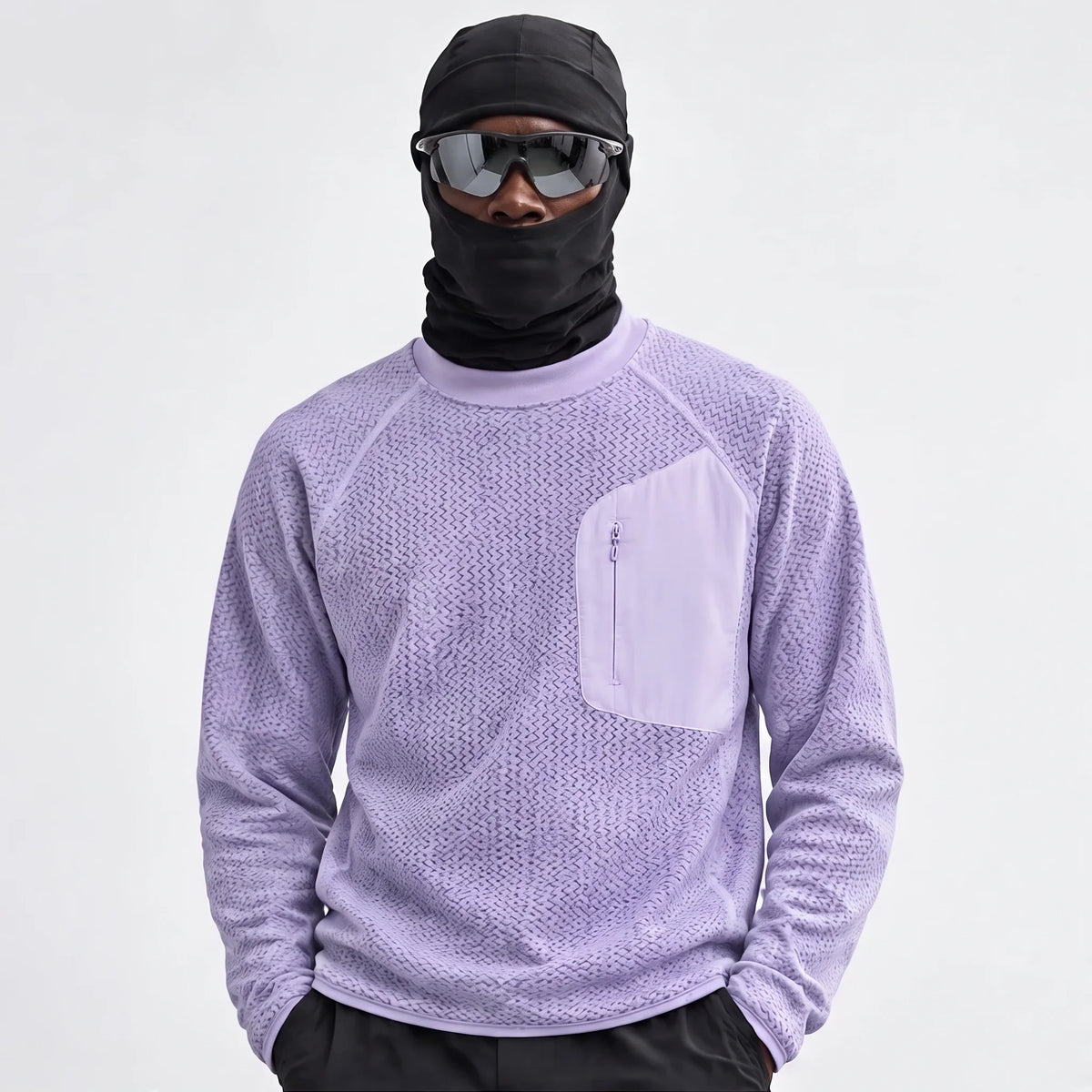 Scaur - Unisex Quick-Dry Thermal Pullover Fleece Jacket - Light purple