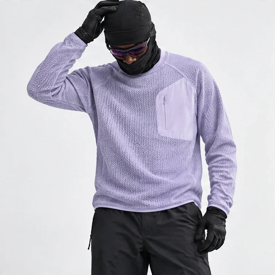 Scaur - Unisex Quick-Dry Thermal Pullover Fleece Jacket - Light purple