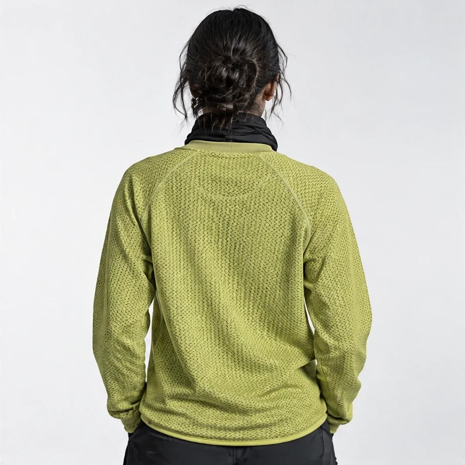 Scaur - Unisex Quick-Dry Thermal Pullover Fleece Jacket - Yellow Green
