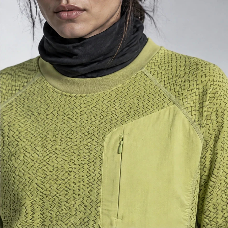 Scaur - Unisex Quick-Dry Thermal Pullover Fleece Jacket - Yellow Green