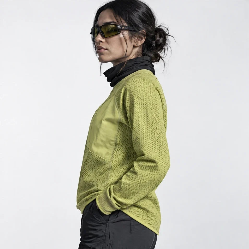 Scaur - Unisex Quick-Dry Thermal Pullover Fleece Jacket - Yellow Green
