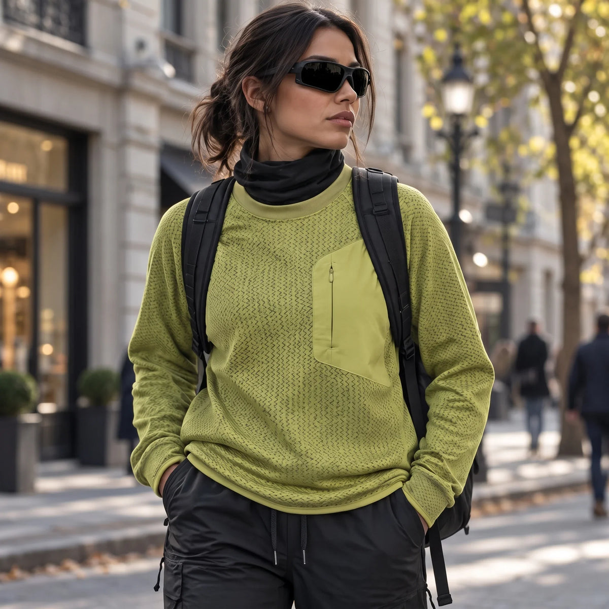 Scaur - Unisex Quick-Dry Thermal Pullover Fleece Jacket - Yellow Green