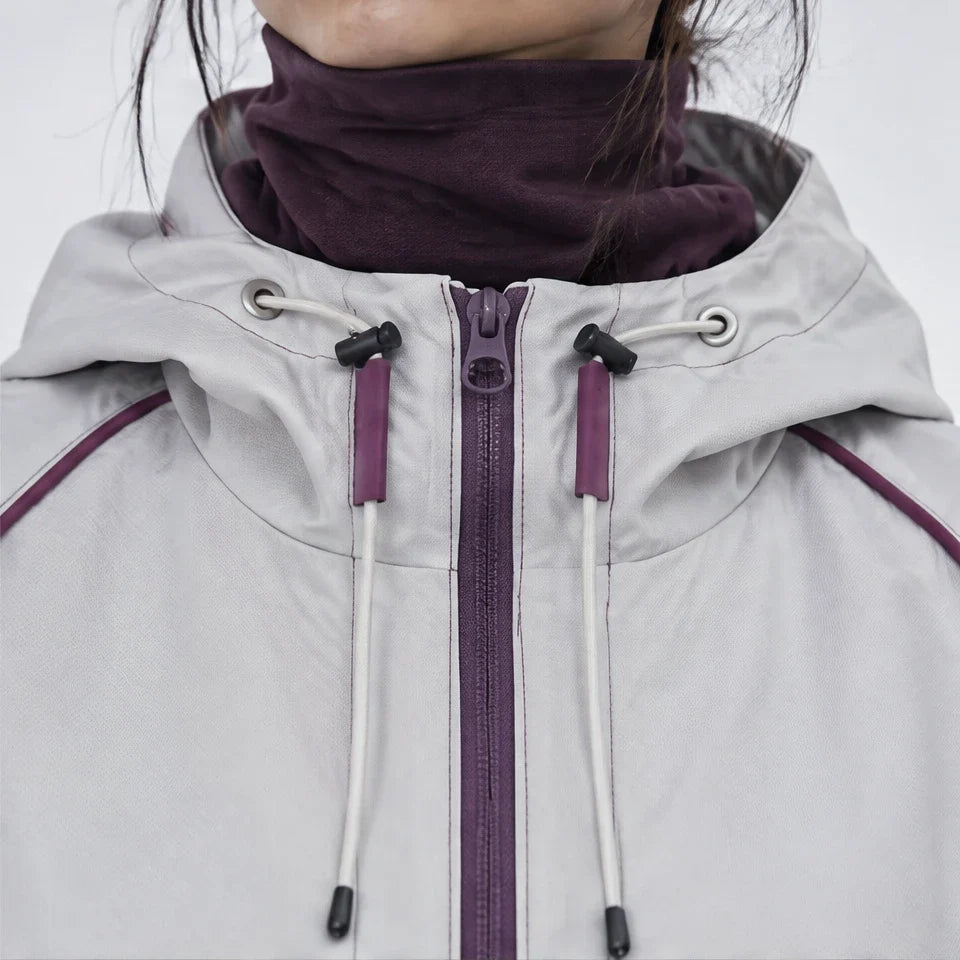 Roil - Womens Water-Repellent & Windproof Hooded Lightweight Jacket - White