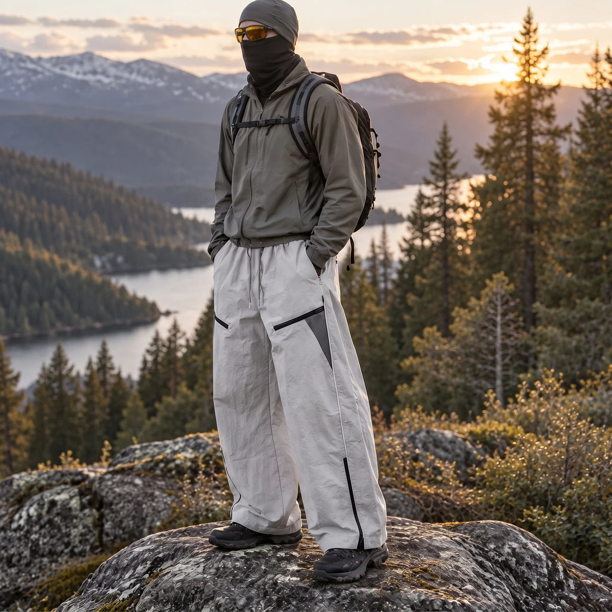 Hurst - Unisex Water-Repellent & Quick-Dry Straight-Leg Hiking Trousers - Grey