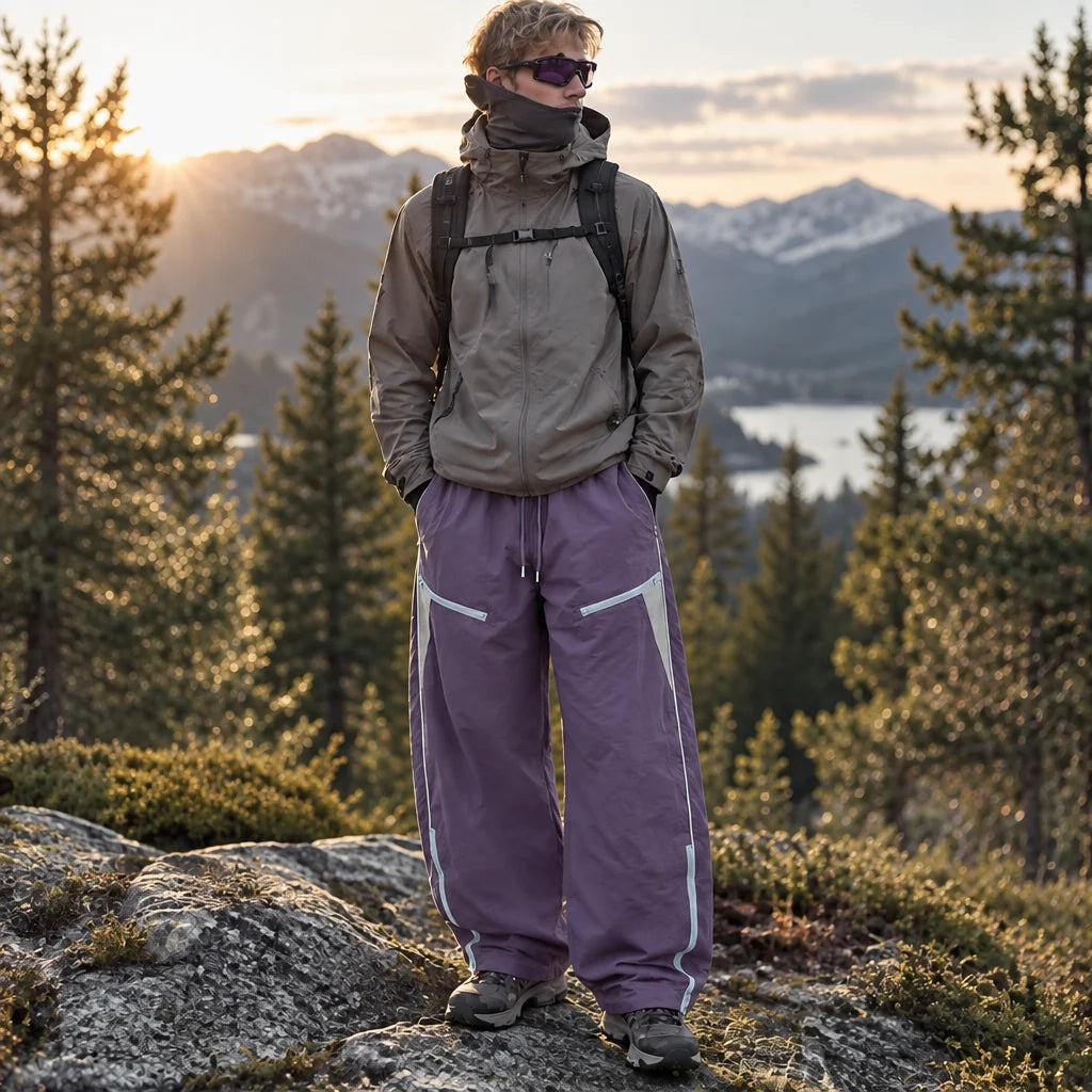 Hurst - Unisex Water-Repellent & Quick-Dry Straight-Leg Hiking Trousers - Purple