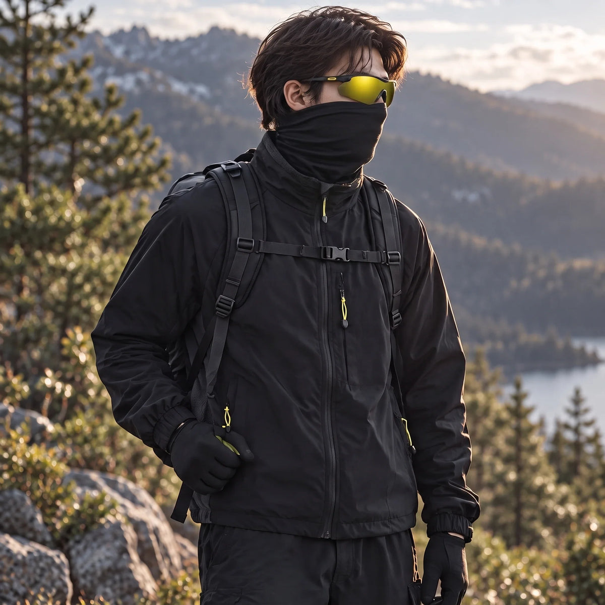 Plume - Unisex Water-Repellent & Windproof Relaxed Fit Lightweight Jacket - Black