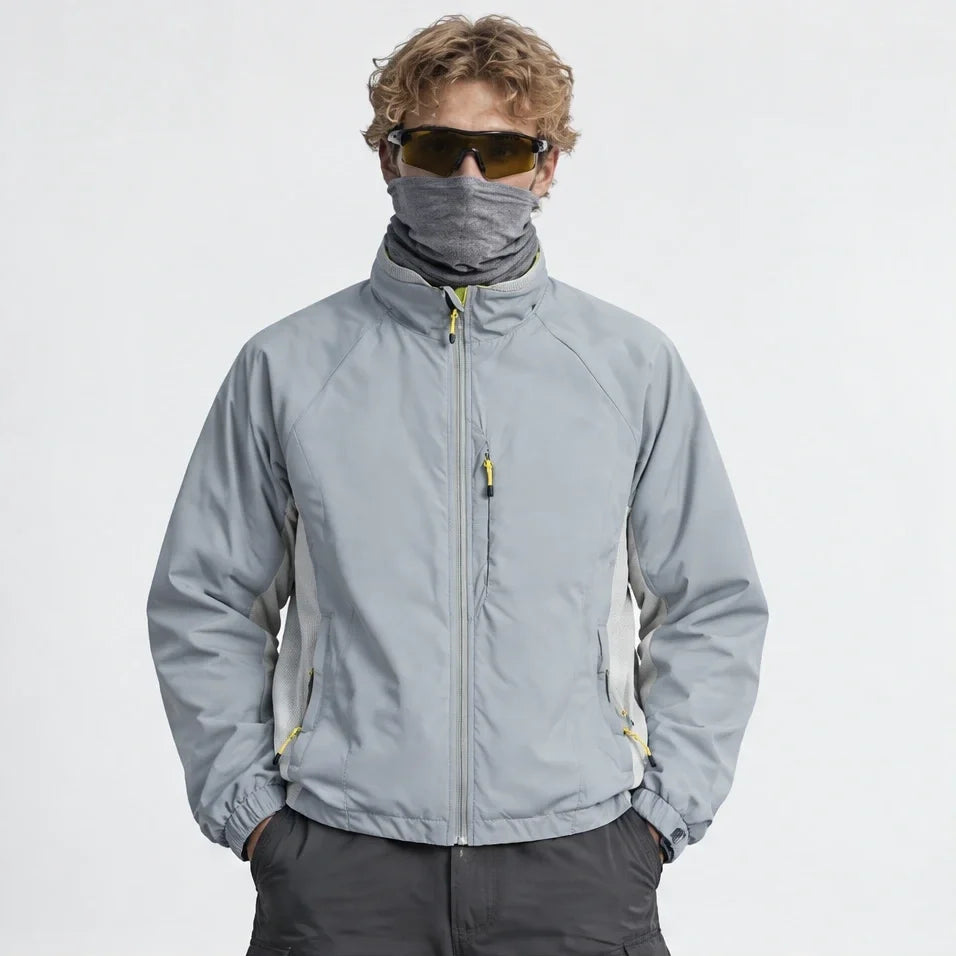 Plume - Unisex Water-Repellent & Windproof Relaxed Fit Lightweight Jacket - Grey Blue